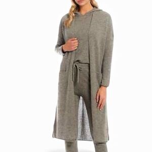 VAN WINKLE & CO. Long Sleeve Open Front Duster Cashmere Cardigan Sz M